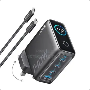 Anker Laptop Charger (140w, 4-port, Pd 3.1) + Usb-c Cable