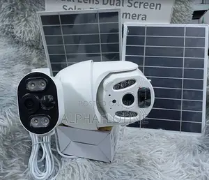 6 Mp Ubox Dual Lens Dual Screen Solar Powered PTZ Camera