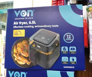 *Von Air Fryer 6.5litres Manual Vaf065mck