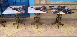 Restaurant Dining Tables With a Glossy Unique Top.