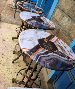 Bar High Table, With Logo and Unique Graphic Design