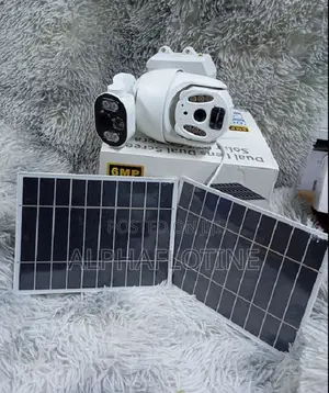 Dual Lens Dual Screen Monitoring 6mp Ultrahd 4g With Two Solar CCTV