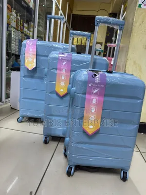 Sky Blue Rubber Suitcase 3 in 1 Set at KSH 8500 Each Set