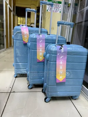 Sky Blue Rubber Luggage Suitcase Set at 8500 Each Available