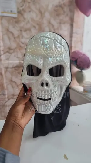 Hooded Skeleton Mask Spooky Halloween Costum For Men Women