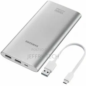 Samsung Powerbank With 2 USB Ports - 10,000 Mah - Silver