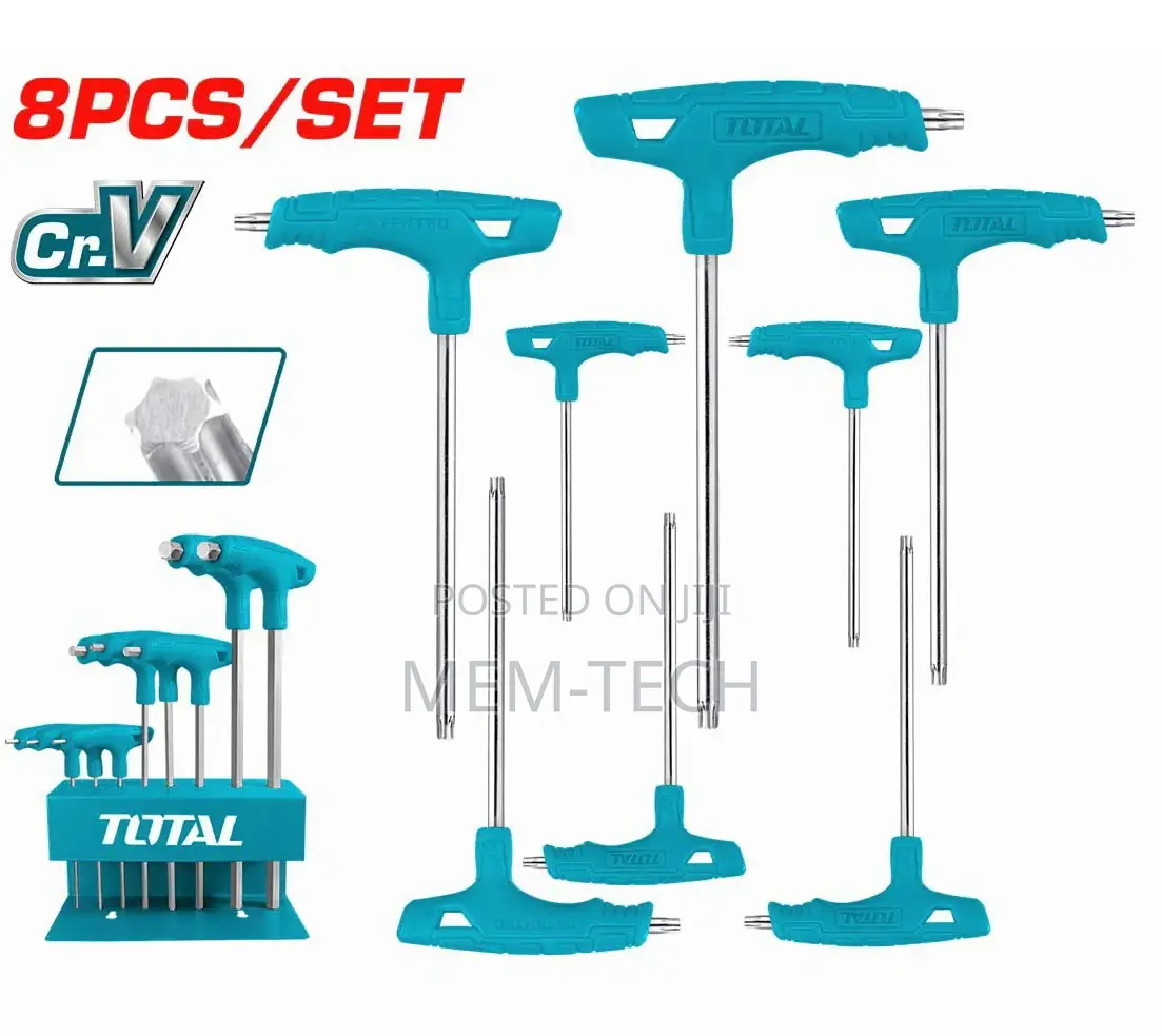 Total Thhw80836 8 PCS T-Handle Torx Wrench Set