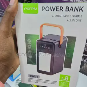 High Capacity Power Bank – 80000mah, 6 Usb Outputs