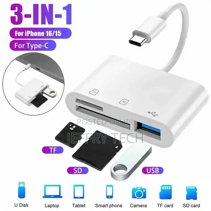 Usb-C to Usb Card Reader With Sd/Microsd Slots – Compatible