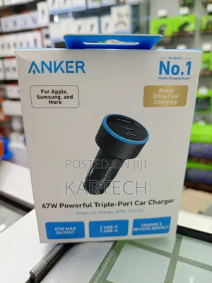 Anker 535 67 W 3‐Port Usb‐C Car Charger,