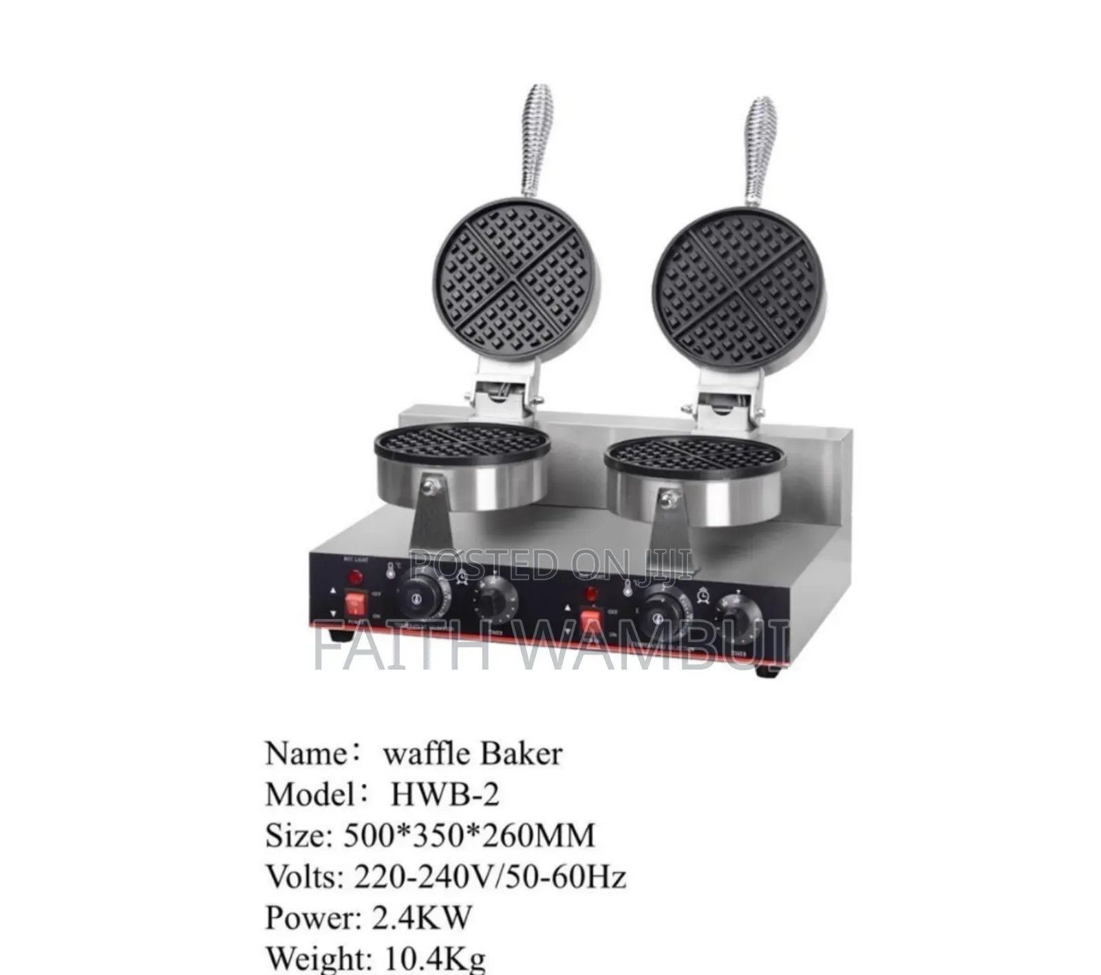 Double Waffle Maker Machine/ Commercial Waffle Maker