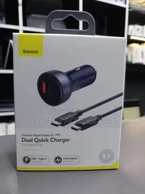Baseus Digital Display Qc+Pps Dual Quick Charger Car Charger