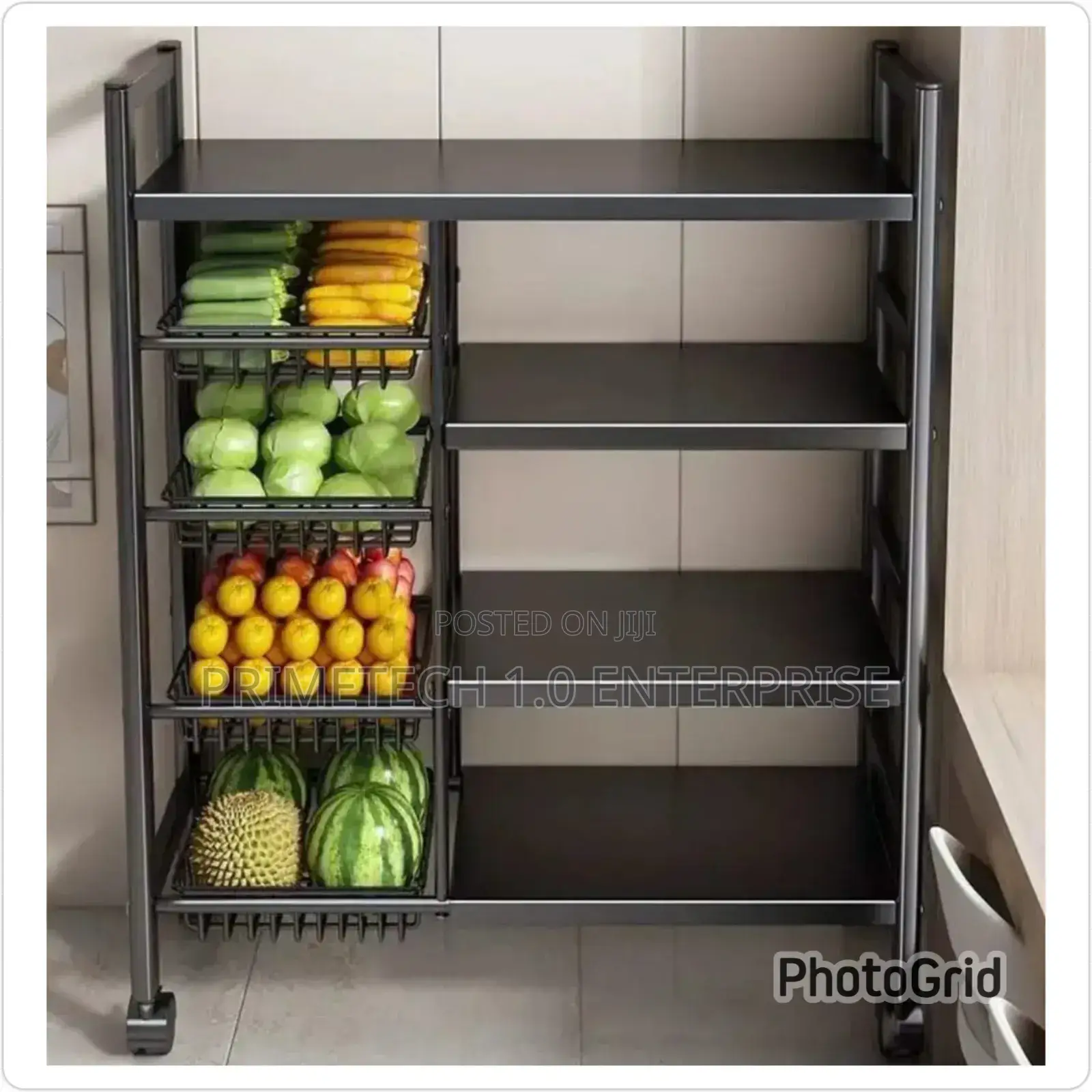 Strong 4 Layer Movable Kitchen Multipurpose Rack