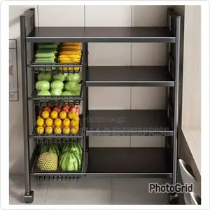 Strong 4 Layer Movable Kitchen Multipurpose Rack