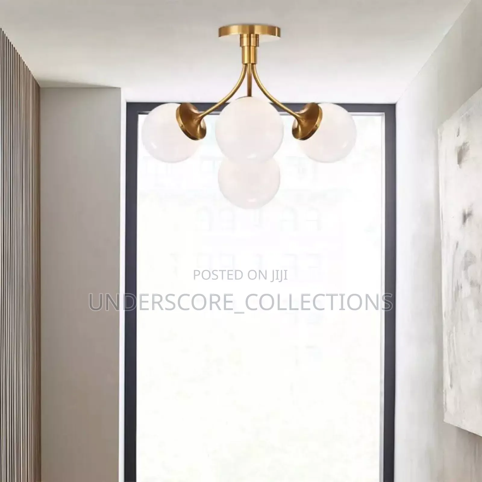 White Pendant Light With 4 Bulbs
