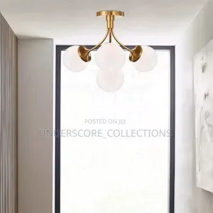 White Pendant Light With 4 Bulbs