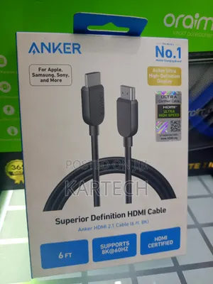 Anker Hdmi 2-in-1 Cable 6ft Hdmi Cable