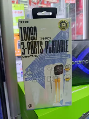 Tecno TPB-103 10000mah Ultra Power Bank With Led Display