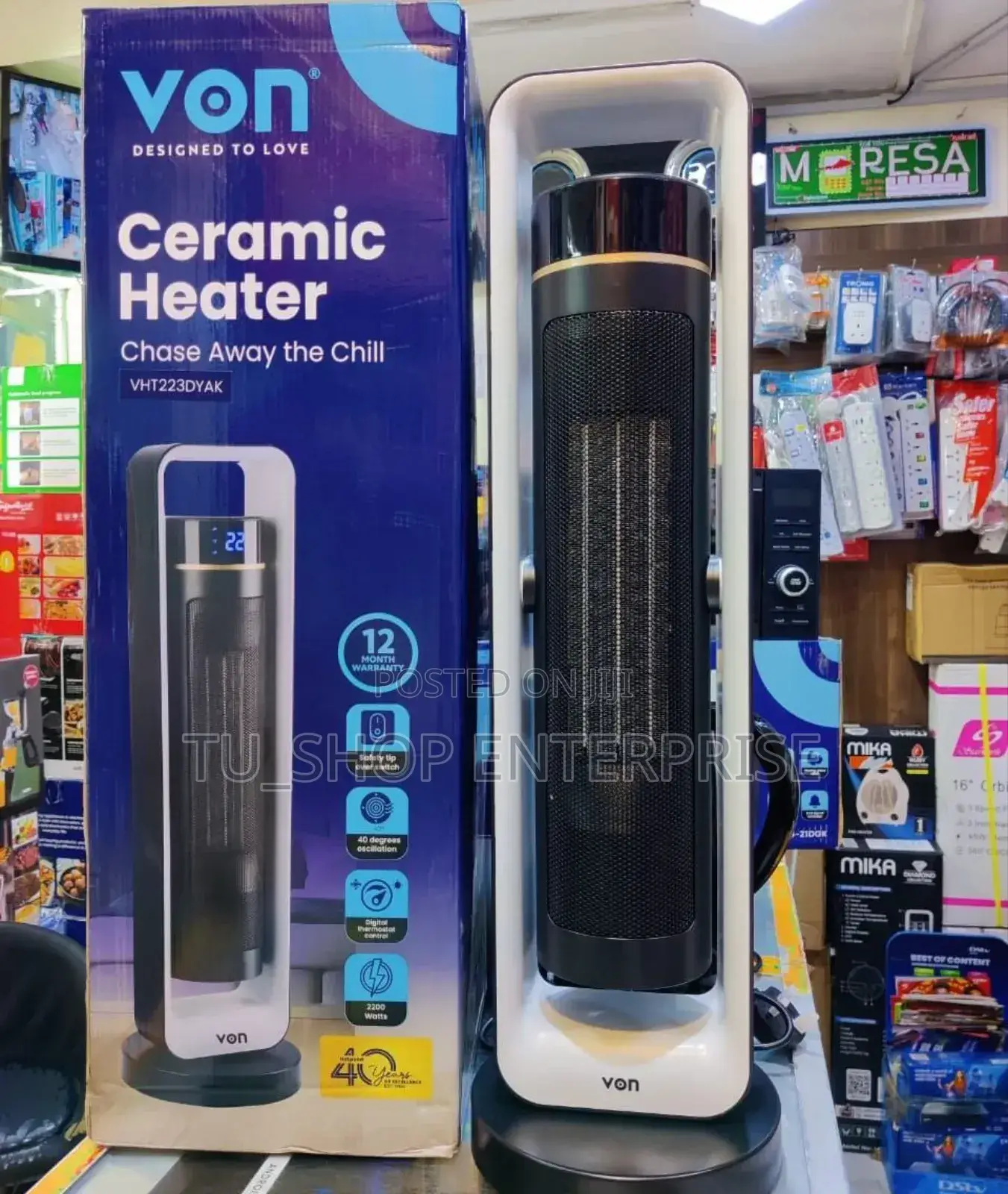 *Von Ceramic Tower Room Heater With Fan