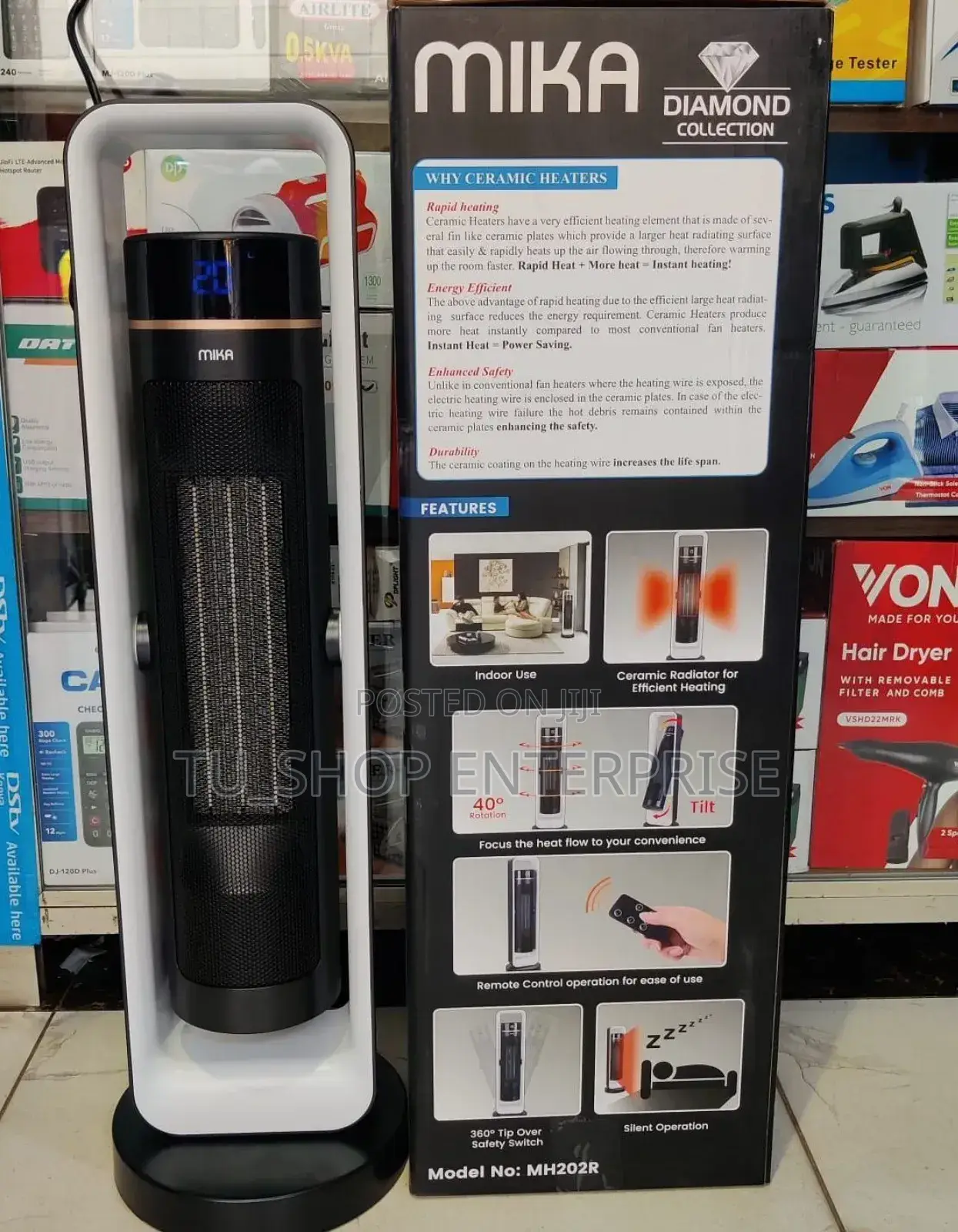 * Ceramic Tower Room Heater With Fan!