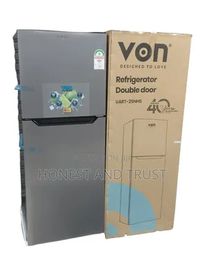 Von 220litres Double Door Fridge (Vart-25nhs)