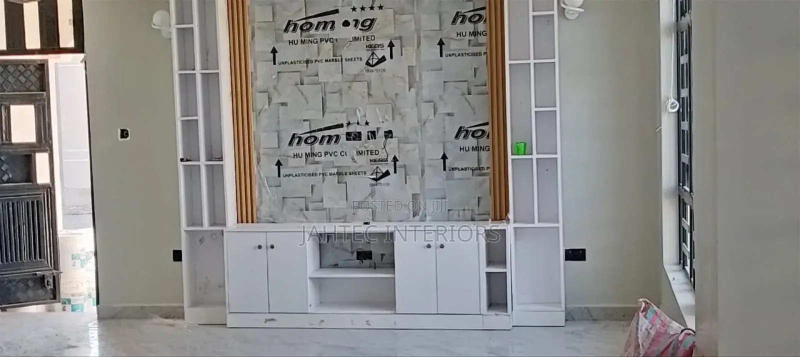 Tv Stand With Wall Panel Modern Design