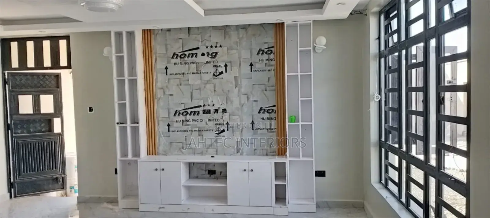 Tv Stand With Wall Panel Modern Design