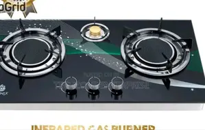 Nunix Infrared 3~Burner Tabletop Gas Cooker Auto Ignition