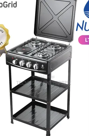 Nunix (Lts-02) 3-Gas+1-Electric Stand Cooker With Shelves 