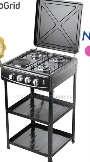 Nunix LTS-02 3-Gas+1-Electric Durable Stand Cooker Shelf