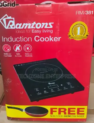Ramtons Rm381 Single Induction Cookers With Free Pan 