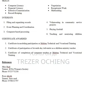 Hotel Receptionist – Kisumu