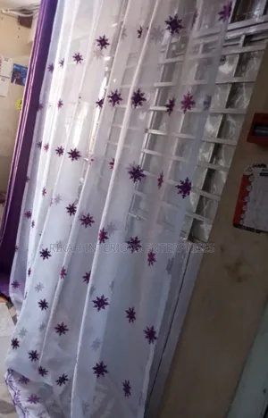 White Sheer With Purple Details