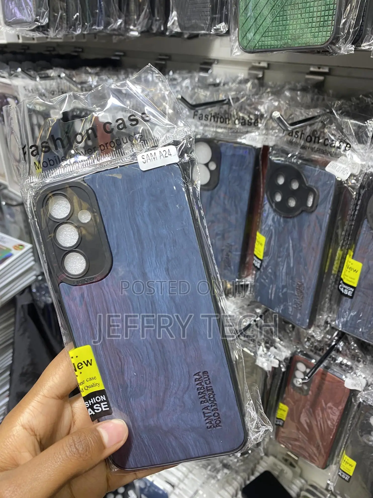 Stque Samsung Galaxy A24 Leather Casewith Silicon Ends