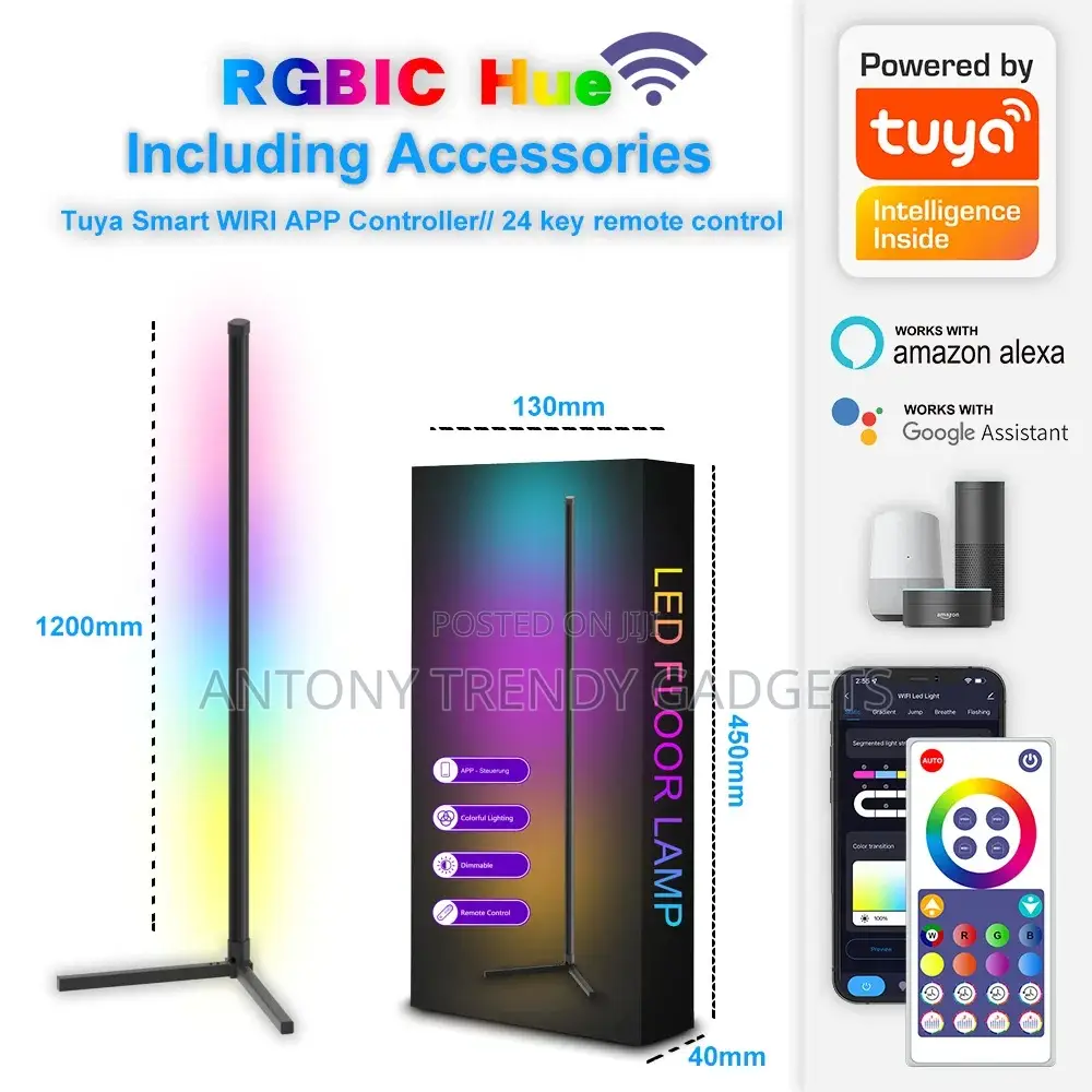 Corner Standing Lamp – Color Changing Led Floor Light