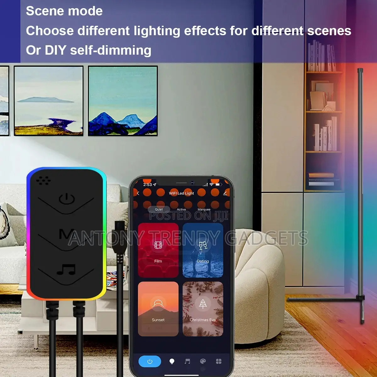 Rgb Led Floor Lamp – Minimalist Corner Light Stand