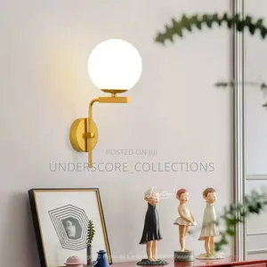 Golden Round Bulbs Wall Lights