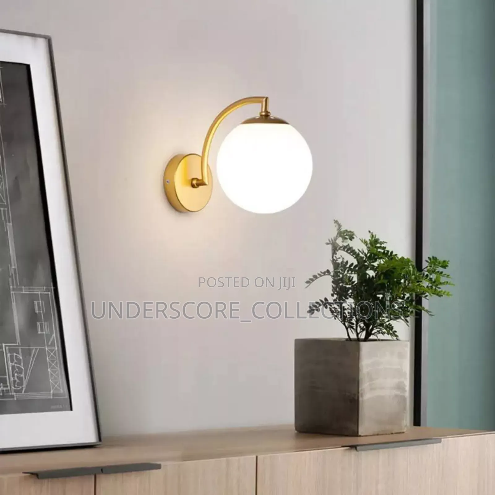 Golden Round Bulbs Wall Lights