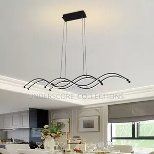 Wavy Design Black Pendant Lights