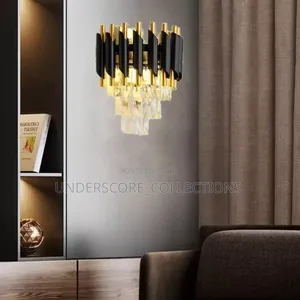 Straw Shaped Black and Gold Pendant Lights