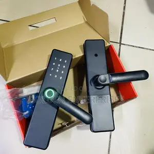 Biometric Intelligent Door Lock, Wooden Door, 5 Way Unlock