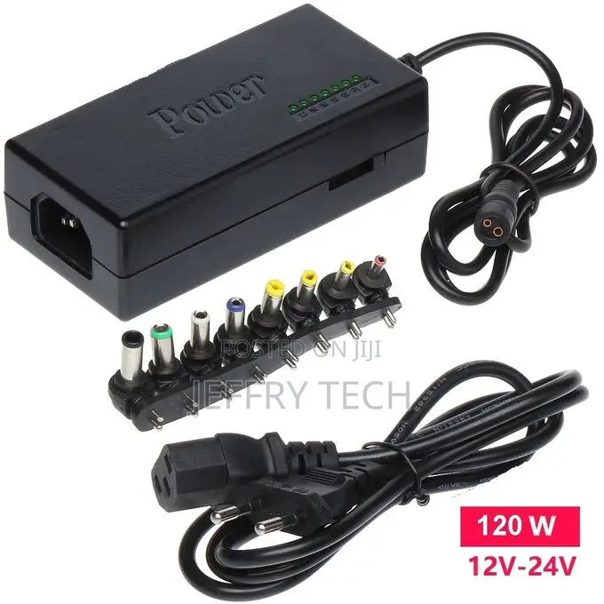 Power Adapter Universal Charger Power 8x1 Laptop 12-24v 120