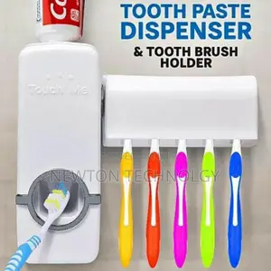 Toothpaste Dispenser 
And Toothbrush Holder
