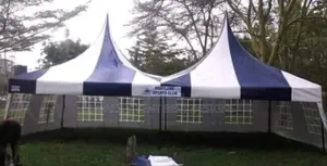 Navy Blue and White 100 Seater Tent
