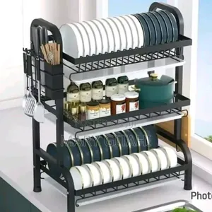 Black *3 Tier High Quality Carbon Steel Dish Rack*