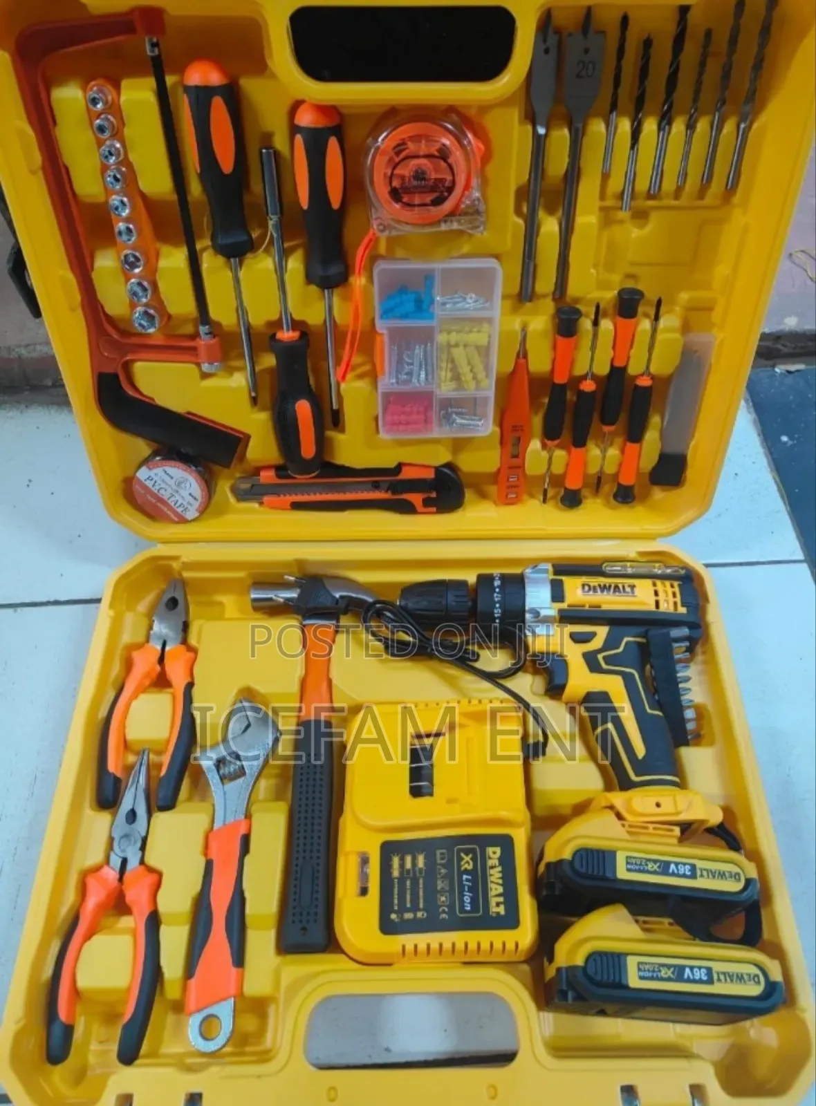 Dewalt Cordless Drill Set/36v Rechargeable Drill