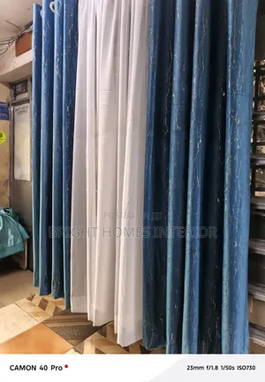 Turquoise Blue Velvet Cotton Curtain Available
