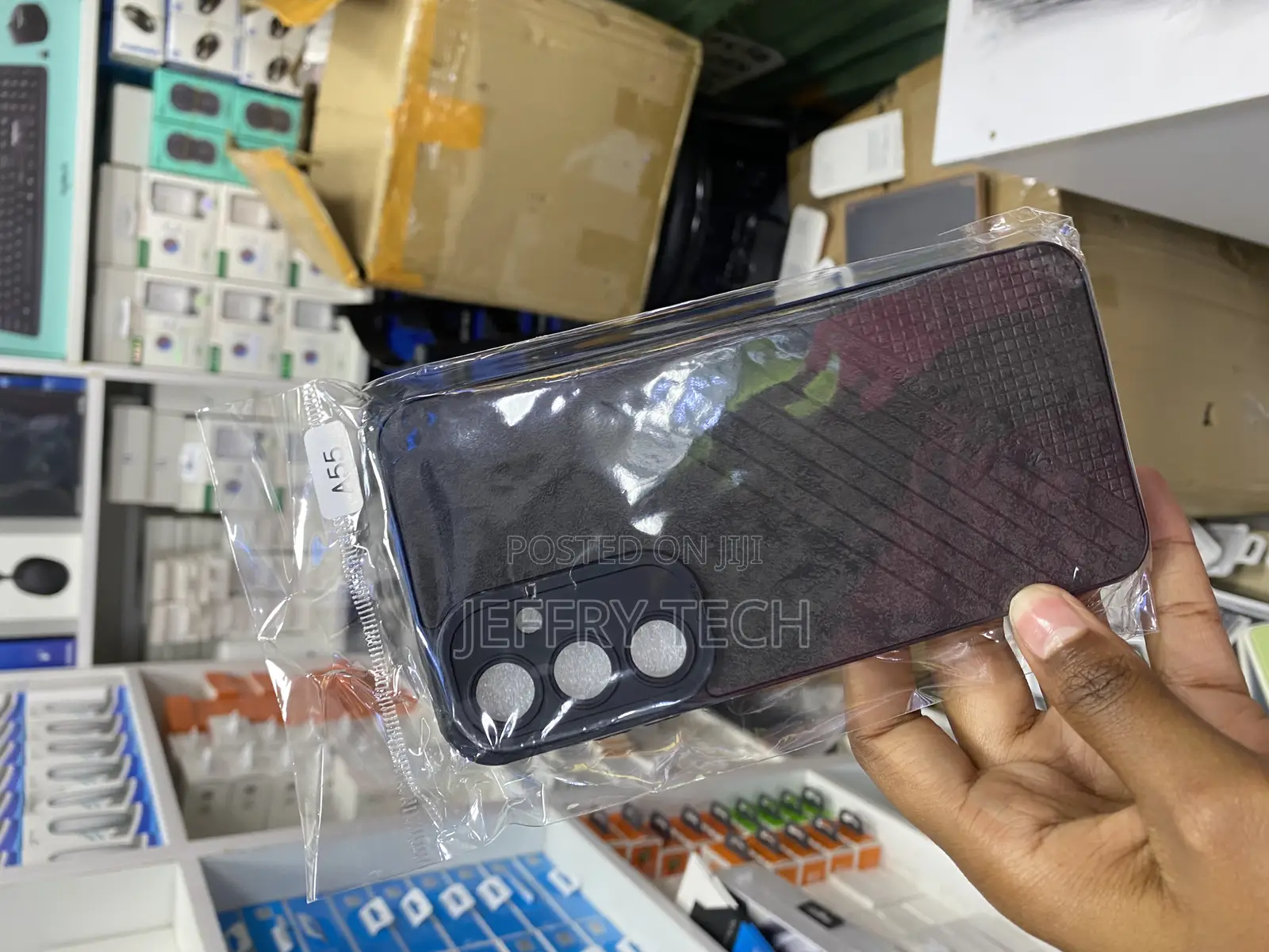 Lenuo Leather Back Cover for Samsung Galaxy A55