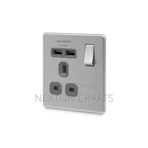 13a Single Switch With Twin Usb Port Socket