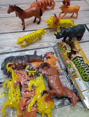 6 Pieces Domestic and Wild Animal Toys